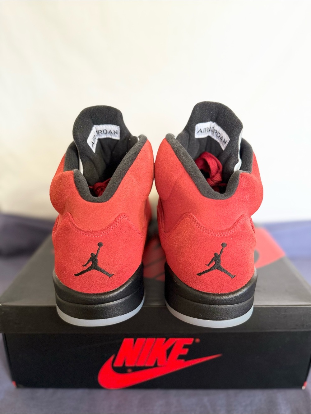 AUTHENTIC Jordan 5 Raging Bull Red size 14 DD0587-600 2021 PRE-OWNED VNDS - Picture 5 of 8